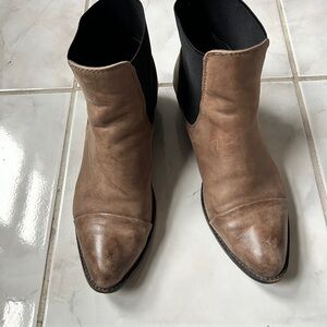 Brown Leather Women's Ankle Boots